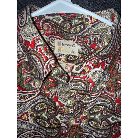 1960s Penny's Towncraft Paisley Button-Up Medium - Picture 2 of 7